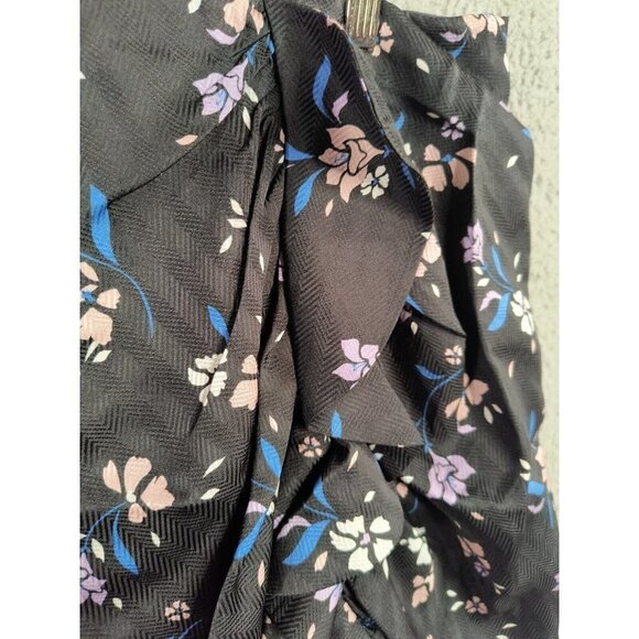 Veronica Beard NEW Womens Size 14 Hazel Skirt Silk Floral Printed Ruffle Drape - Picture 3 of 9